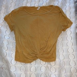 Mustard Top with Knot Detail